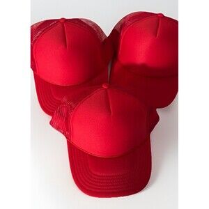 Lot of 3 Otto Trucker Hats – Red Foam Front Mesh Snapback Cap - New Never Worn